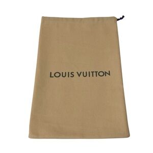 Louis Vuitton Beige Dust Bag Blue Drawstring Blue/Gray Letters 9 1/4” x 14 1/2”
